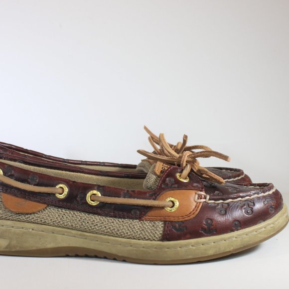 *SOLD* SPERRY Topsider Boat Shoe Leather Anchors 7 - Picture 4 of 9